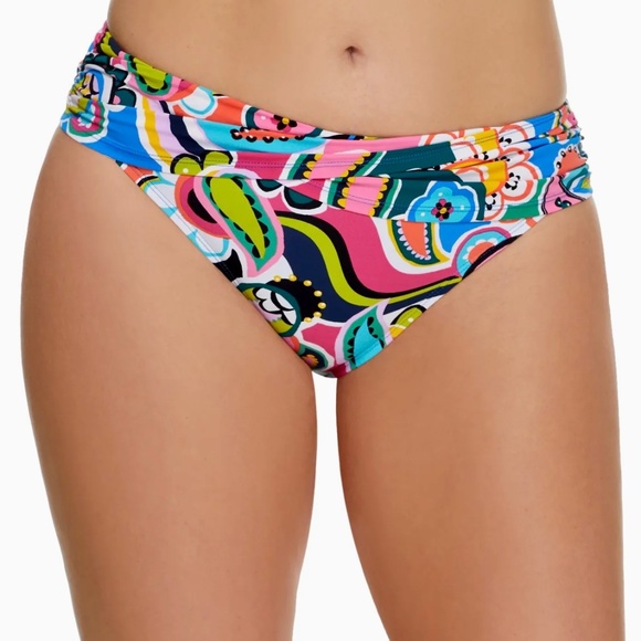 Bleu Rod Beattie Twisted Sarong Hipster Bikini Bottom Go For Bold Multi Print - Picture 1 of 10